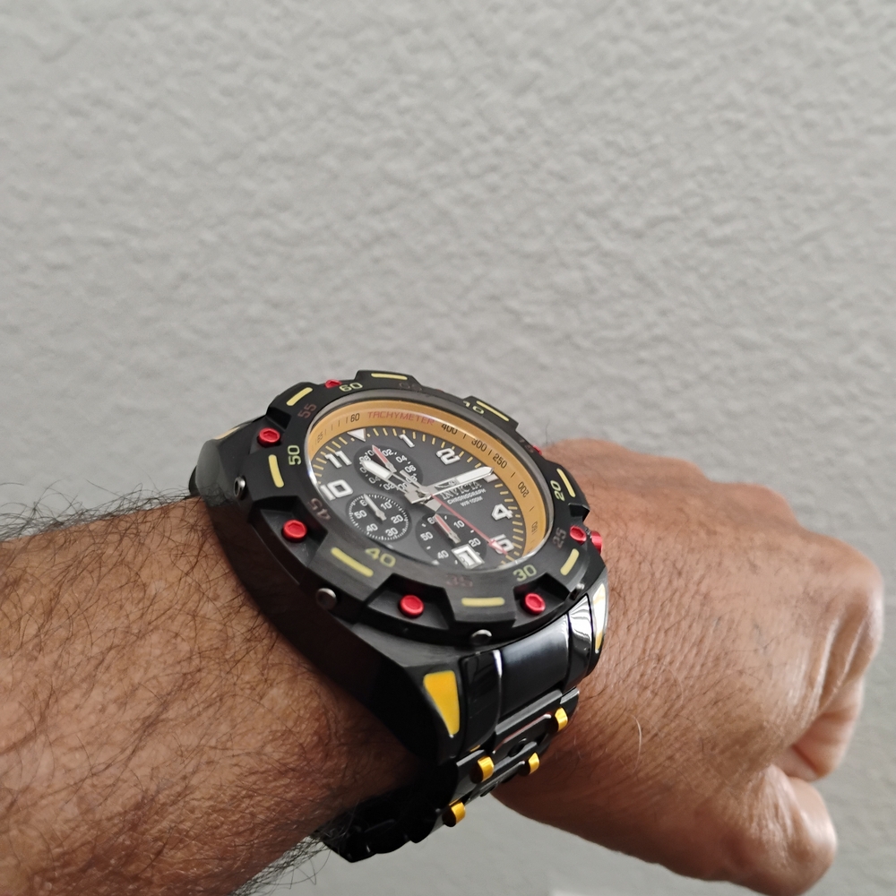 Invicta Black and Yellow Men's Chronograph Watch